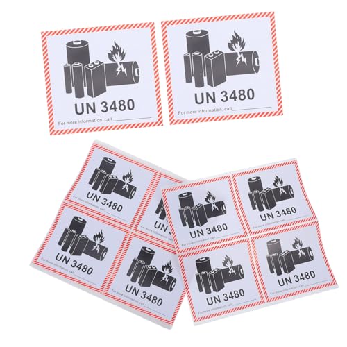 Mikinona 100 Blatt Selbstklebende Lithium batterie Warnetiketten Feuerfestes Shipping Sticker für Sichere Transportkennzeichnung Praktisch und Vielseitig Einsetzbar Mikinona 100 Blatt Selbstklebende Lithium batterie Warnetiketten Feuerfestes Shipping Sticker für Sichere Transportkennzeichnung Praktisch und Vielseitig Einsetzbar von Mikinona