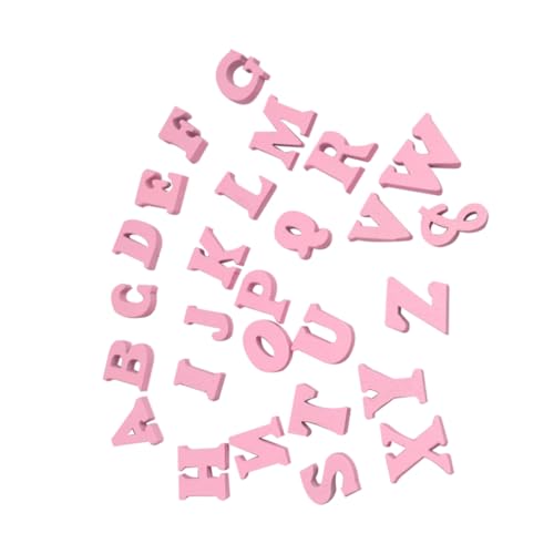 Mikinona 100 Stück Kreative Englische Holzbuchstaben zum Basteln Natürliche Holzscheiben DIY Buchstaben Holzchips für Handarbeiten Lernspielzeug und Dekoration von Mikinona