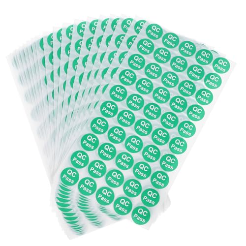 Mikinona 1000 Stück Qc Pass Etiketten Runde Qualitätsprüfungsaufkleber Selbstklebend Flexibel und Langlebig Für Lager Versand Qualitätssicherung und Produktprüfung Mikinona 1000 Stück Qc Pass Etiketten Runde Qualitätsprüfungsaufkleber Selbstklebend Flexibel und Langlebig Für Lager Versand Qualitätssicherung und Produktprüfung von Mikinona
