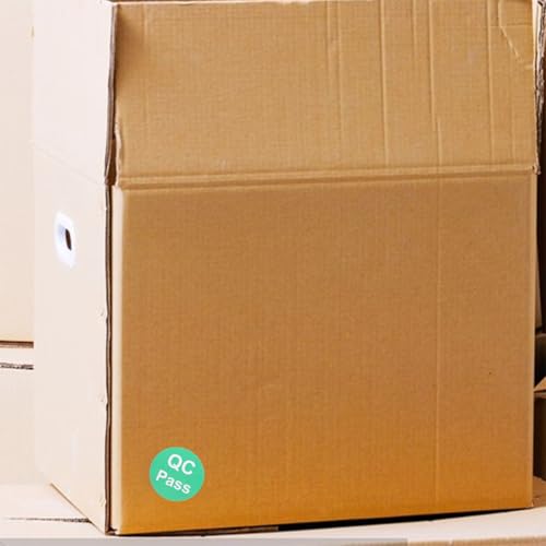 Mikinona 1000 Stück Rund Qualitätskontrolle Aufkleber mit Rückstandsfreiem Kleber Lagerverwaltung Etiketten für Bestandskontrolle Vielseitige Qc Passed Sticker für Produktkennzeichnung von Mikinona