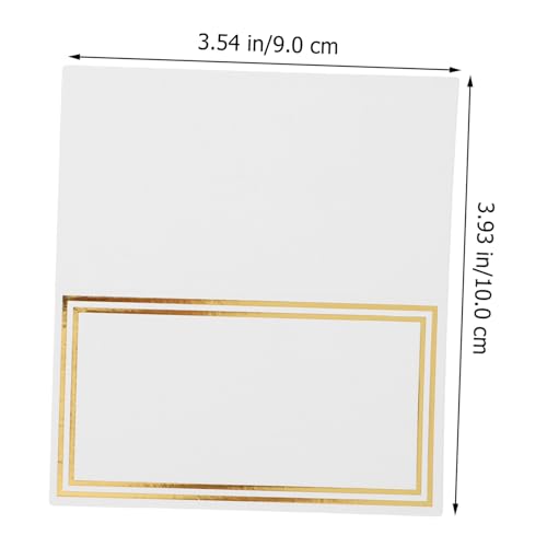 Mikinona 100Stücke Hochzeit Tischkarten Faltbare Namenskarten Platzkarten für Hochzeiten DIY Tischdekoration für Feierlichkeiten und Partys von Mikinona