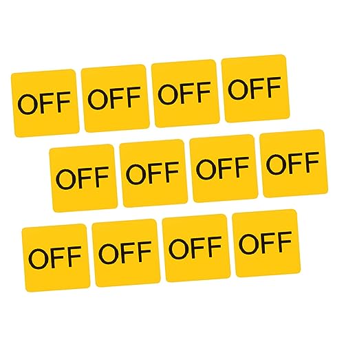 Mikinona 12 Blatt Teiliges PVC Warnaufkleber Selbstklebende Off Schalteretiketten Langlebige Gelb Schwarze Sicherheitsaufkleber für Geräte Vielseitig Einsetzbar in Büro Haushalt Mikinona 12 Blatt Teiliges PVC Warnaufkleber Selbstklebende Off Schalteretiketten Langlebige Gelb Schwarze Sicherheitsaufkleber für Geräte Vielseitig Einsetzbar in Büro Haushalt von Mikinona