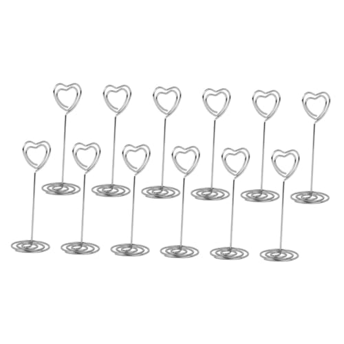 Mikinona 12 Stück Herzförmiger Kartenhalter Party Fotoclip Herz Hochzeitstischnummern Hochzeitsdekoration mehrere Tischkartenhalter Mini Fotohalter Memo-Ordner Metall Silver Mikinona 12 Stück Herzförmiger Kartenhalter Party Fotoclip Herz Hochzeitstischnummern Hochzeitsdekoration mehrere Tischkartenhalter Mini Fotohalter Memo-Ordner Metall Silver von Mikinona
