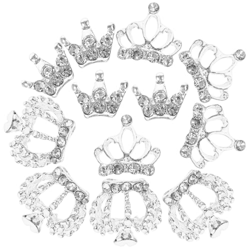 Mikinona 12 Stück Krone Nail Art Dekorationen Nagelstuds für Maniküre Diy Zubehör Feste und Besondere Anlässe von Mikinona