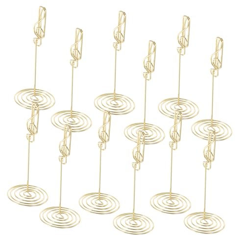 Mikinona 12 Stück Teiliges Kreative Notenform Memo Clip Halter Vertikal Tischnummer Kartenhalter für Büro Hochzeit Party Tischdekoration von Mikinona