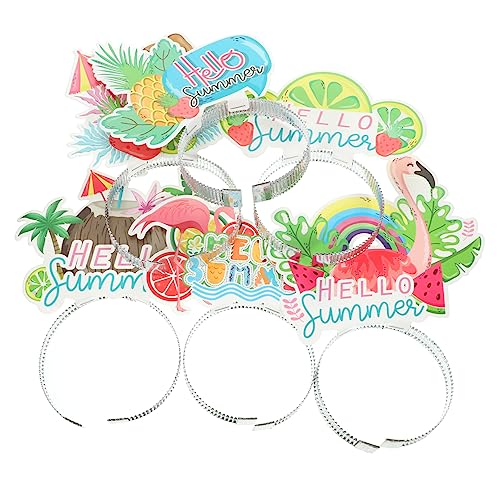Mikinona 12 Stück Teiliges Sommer Haarband Hawaiianischer Party Haarschmuck Festival Kopfschmuck für Strand und Outdoor Deko Leichtes Rutschfestes Haarreif Zubehör für Erwachsene von Mikinona