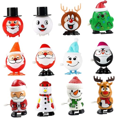 Mikinona 12 Stück Teiliges Weihnachts Aufziehspielzeug Kreative Mini Santa Figuren Wiederverwendbares für Party Mitgebsel Fördert Hand Auge Koordination und Bewegung bei Junge Mädchen Mikinona 12 Stück Teiliges Weihnachts Aufziehspielzeug Kreative Mini Santa Figuren Wiederverwendbares für Party Mitgebsel Fördert Hand Auge Koordination und Bewegung bei Junge Mädchen von Mikinona