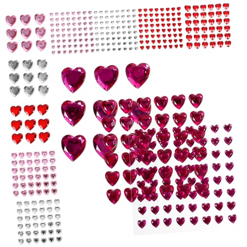 Mikinona 12Blätter Herzförmige Acryl Gem Sticker Selbstklebende Strasssteine für DIY Bastelprojekte Gesichts und Nagelaufkleber Funkelnde Deko für Karten und Handyhüllen Mikinona 12Blätter Herzförmige Acryl Gem Sticker Selbstklebende Strasssteine für DIY Bastelprojekte Gesichts und Nagelaufkleber Funkelnde Deko für Karten und Handyhüllen von Mikinona