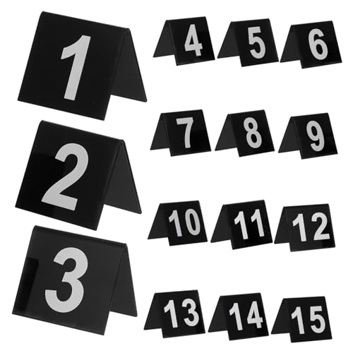 Mikinona 15 Stück Teiliges Tischnummern Beweisnummernmarker für Restaurant und Partys Doppelseitige Tischnummern mit Schwarzem Hintergrund und Weißen Zahlen für Hochzeiten und Kriminal Mikinona 15 Stück Teiliges Tischnummern Beweisnummernmarker für Restaurant und Partys Doppelseitige Tischnummern mit Schwarzem Hintergrund und Weißen Zahlen für Hochzeiten und Kriminal von Mikinona