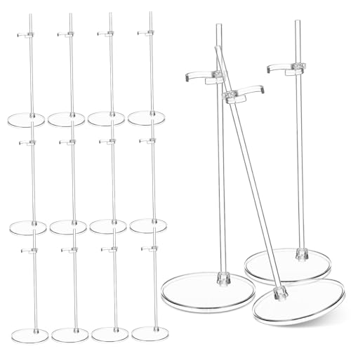 Mikinona 15 Stück Teiliges Transparentes Puppenständer Klare Kunststoff Action Figure Halter Vielseitig Einsetzbar für Bjd Puppen Stabile Figurenhalter für Sammlungen und Tischdisplay Mikinona 15 Stück Teiliges Transparentes Puppenständer Klare Kunststoff Action Figure Halter Vielseitig Einsetzbar für Bjd Puppen Stabile Figurenhalter für Sammlungen und Tischdisplay von Mikinona