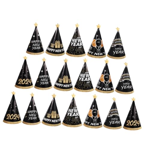 Mikinona 18 Stück Teiliges Neujahrs-kegelhut Papier Leichte Partyhüte mit Neujahrswünschen Farbenfrohe Silvester-dekoration für Kindergeburtstag und Fotorequisiten Mikinona 18 Stück Teiliges Neujahrs-kegelhut Papier Leichte Partyhüte mit Neujahrswünschen Farbenfrohe Silvester-dekoration für Kindergeburtstag und Fotorequisiten von Mikinona