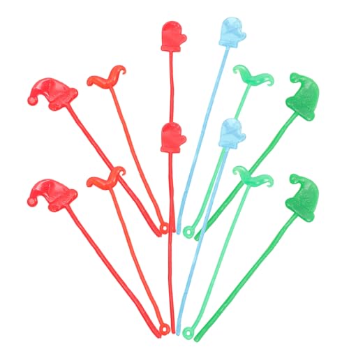 Mikinona 18 Stück Teiliges Weihnachts-Stretch TPR Dehnbar Klebrig Waschbar Stressabbau-Fidget-Toys Kleine Mitgebsel für Kindergeburtstag und Partyspaß von Mikinona