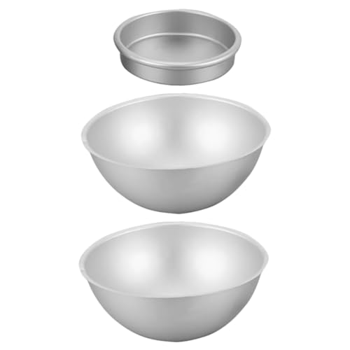 Mikinona 1Satz Aluminium Halbkugel Backform Halbkugeln Basis für DIY Badekugeln und Kuchen und Langlebig Leicht zu Entformen Wiederverwendbar Backzubehör für Kreative von Mikinona