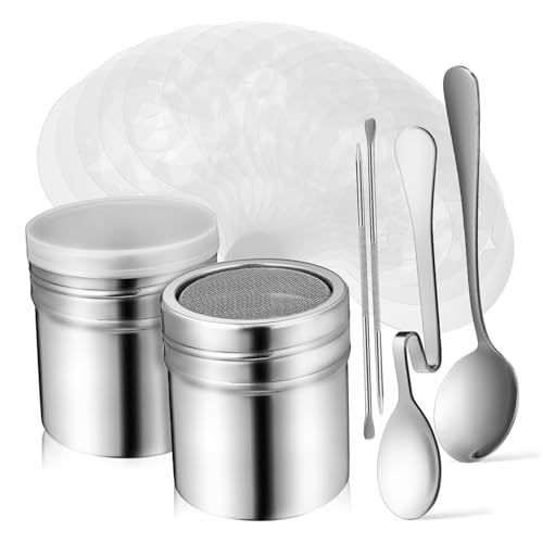 Mikinona 1Satz Kaffeekunst Dekorationsset Mit Latte Art Schablonen Kakao Shaker Kaffeelöffel Und Kaffeeverziernadeln Für Kreative Dekorationen Mikinona 1Satz Kaffeekunst Dekorationsset Mit Latte Art Schablonen Kakao Shaker Kaffeelöffel Und Kaffeeverziernadeln Für Kreative Dekorationen von Mikinona