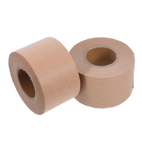 Mikinona 2 Rollen Kraft Papier Klebeband Wasseraktiviert Schreibbar Biologisch Abbaubar Stark Haftend Für Verpackung Versand Schwerlast Versiegelung Mikinona 2 Rollen Kraft Papier Klebeband Wasseraktiviert Schreibbar Biologisch Abbaubar Stark Haftend Für Verpackung Versand Schwerlast Versiegelung von Mikinona