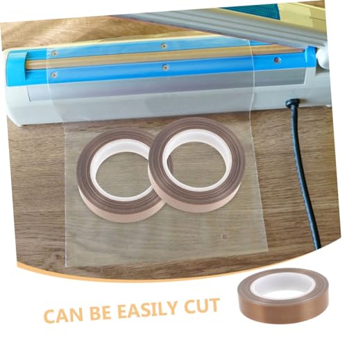 Mikinona 2 Rollen Ptfe Klebeband Hochtemperaturbeständig Isolierband Ersatzband für Vakuumiergerät Handversiegelung Antihaftend Korrosionsbeständig Robust Langlebig von Mikinona