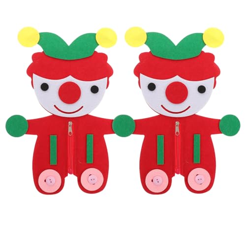 Mikinona 2 Sätze Handgemachtes Zipper Button Spielset für Stoffüberzogene Knöpfe Feinmotorik und Taktilem Lernen Clown Design Mikinona 2 Sätze Handgemachtes Zipper Button Spielset für Stoffüberzogene Knöpfe Feinmotorik und Taktilem Lernen Clown Design von Mikinona