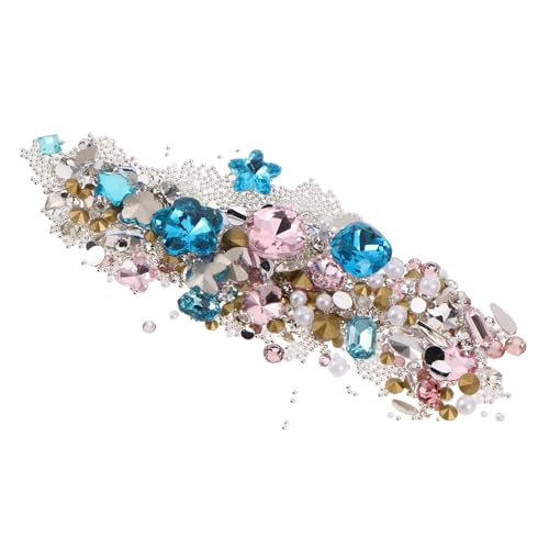 Mikinona 2 Sets Nagelkunst Zubehör Dekoration Nagelschmuck Für Maniküre Flache Rückseite Strasssteine ​​Für Nägel 3D Glitzer Nagelschmuck Nagelkunst Anhänger Strasssteine Flache von Mikinona