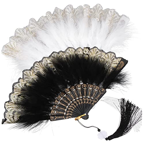 Mikinona 2 Stück Faltbare Plume Handfächer Einzigartige Chinesische Hochzeitsfächer für Frauen Retro Tanzfächer für Hochzeiten Fotografie und Partys Mikinona 2 Stück Faltbare Plume Handfächer Einzigartige Chinesische Hochzeitsfächer für Frauen Retro Tanzfächer für Hochzeiten Fotografie und Partys von Mikinona