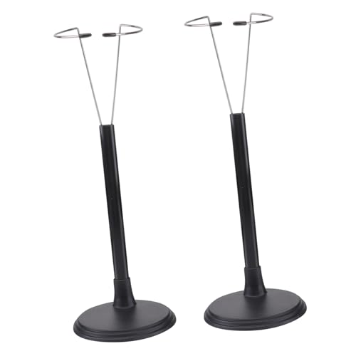 Mikinona 2 Stück Puppenständer aus Stabilem PVC Tragbarer und Verstellbarer Halter für Große Puppen Platzsparend für Zuhause und Laden Leichter Doll Stand in Schwarz von Mikinona