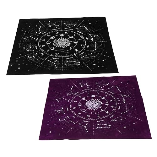 Mikinona 2 Stück Tarot Tischdecke Mystische Divination Tischdecke Fleece für Tarotkarten für Partys Garten und Wohnräume Leicht und Tragbar für Wahrsagungen Mikinona 2 Stück Tarot Tischdecke Mystische Divination Tischdecke Fleece für Tarotkarten für Partys Garten und Wohnräume Leicht und Tragbar für Wahrsagungen von Mikinona