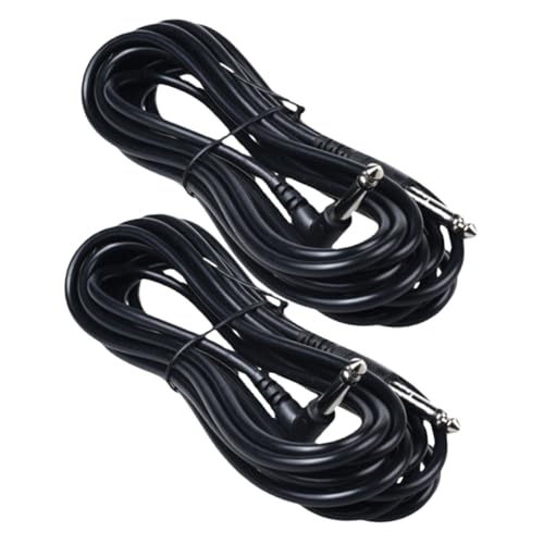 Mikinona 2 Stück Teiliges Gitarrenkabel mit Klinkenstecker Rauscharmes Instrumentenkabel für Gitarre Bass Keyboard Stabile Signalübertragung Schwarzes abgewinkeltes Design Mikinona 2 Stück Teiliges Gitarrenkabel mit Klinkenstecker Rauscharmes Instrumentenkabel für Gitarre Bass Keyboard Stabile Signalübertragung Schwarzes abgewinkeltes Design von Mikinona