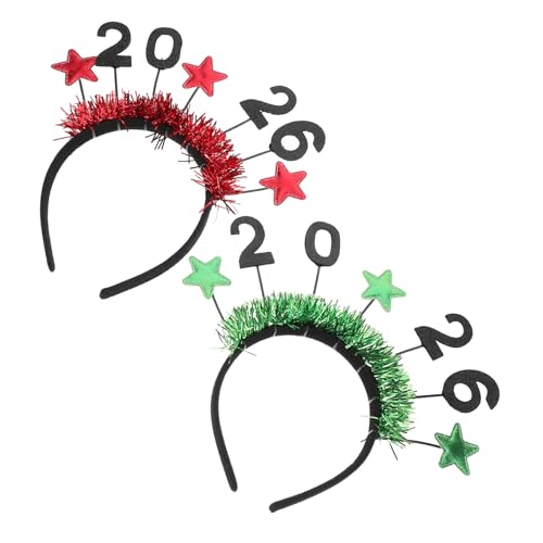 Mikinona 2 Stück Teiliges Year Party Haarreif mit Glitzerndem Sternenmotiv Leichtes Tragbares Festtags Accessoire für Frauen und Festlicher Kopfschmuck für Silvesterfeiern und Neujahrs von Mikinona