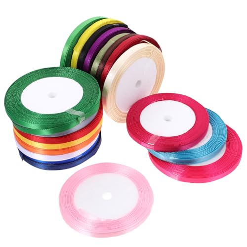 Mikinona 20 Rollen Geschenkband DIY Satinbänder für Blumenverpackungen Bastelarbeiten Dekorationen Breit Yards pro Rolle Mischfarben für Partys und Mikinona 20 Rollen Geschenkband DIY Satinbänder für Blumenverpackungen Bastelarbeiten Dekorationen Breit Yards pro Rolle Mischfarben für Partys und von Mikinona