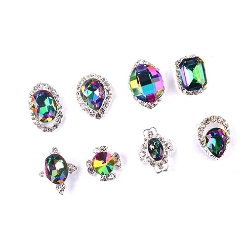 Mikinona 20 Stück Nailart-strasssteine Edelstein Sortiert Bausatz Kunst Reiz Zubehör Nagel Charms Glänzender Nagelkristall Nailart-kristall Nail-art- von Mikinona