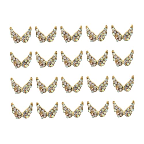 Mikinona 20 Stück Strassnageldekorationen Kunst Herz Strass Nageldiamanten Strasssteine flügel nagel glitzern Strassstein für Nägel aufkleber Maniküre-Charme Nagel Strass Legierung Bunt Mikinona 20 Stück Strassnageldekorationen Kunst Herz Strass Nageldiamanten Strasssteine flügel nagel glitzern Strassstein für Nägel aufkleber Maniküre-Charme Nagel Strass Legierung Bunt von Mikinona