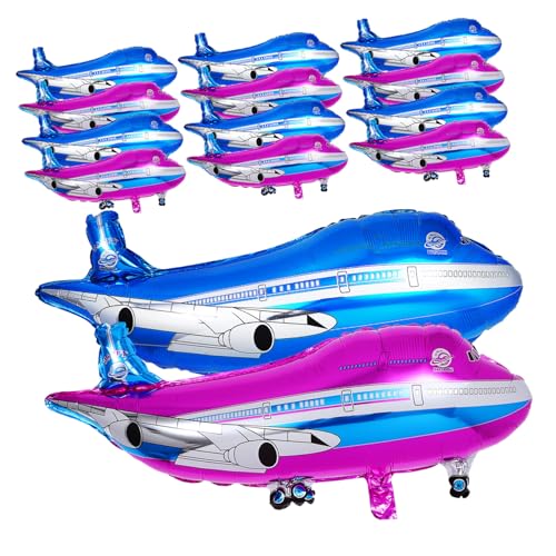 Mikinona 20 Stück Teiliges Flugzeug in Blau und Bunte Partydeko für Geburtstage und Feiern Leichte Mylar Luftballons Einfach mit Helium oder Luft Befüllbar Kindgerechtes Design Mikinona 20 Stück Teiliges Flugzeug in Blau und Bunte Partydeko für Geburtstage und Feiern Leichte Mylar Luftballons Einfach mit Helium oder Luft Befüllbar Kindgerechtes Design von Mikinona