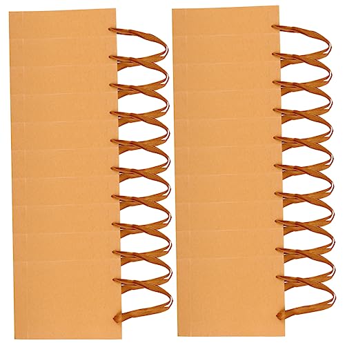 Mikinona 20 Stück Teiliges Kraftpapier Tragetaschen mit Verstärktem Henkel und Flachem Boden Umweltfreundliche Papiertüten für Einkaufen und Wiederverwendbare Aufbewahrung von Mikinona
