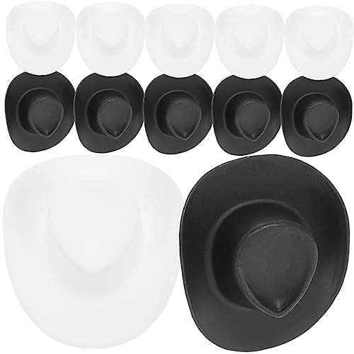 Mikinona 20 Stück Teiliges Mini Cowboy Hüte Kleine Dekorative Puppenhüte Schwarz und Weiß Leichte Bastelminiaturen Vielseitig Einsetzbar für Partydeko Puppenhaus und DIY Projekte Mikinona 20 Stück Teiliges Mini Cowboy Hüte Kleine Dekorative Puppenhüte Schwarz und Weiß Leichte Bastelminiaturen Vielseitig Einsetzbar für Partydeko Puppenhaus und DIY Projekte von Mikinona