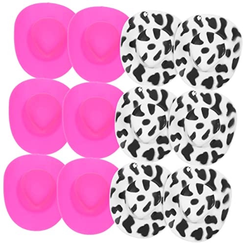 Mikinona 20 Stück Teiliges Mini Cowboy Hüte Zarte Puppenhüte Weiß mit Schwarzen Punkten und Leichte Mini Hüte für Bastelprojekte Puppendekoration und Partyaccessoires Mikinona 20 Stück Teiliges Mini Cowboy Hüte Zarte Puppenhüte Weiß mit Schwarzen Punkten und Leichte Mini Hüte für Bastelprojekte Puppendekoration und Partyaccessoires von Mikinona
