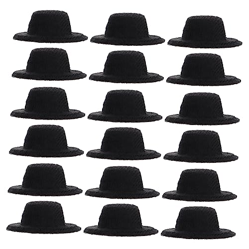 Mikinona 20 Stück Teiliges Mini Schwarze Formelle Hüte aus Stoff Dekorative Miniatur Puppenhüte zum Basteln und Ankleiden von Puppen Kreative DIY Accessoires für Puppen und Figuren Mikinona 20 Stück Teiliges Mini Schwarze Formelle Hüte aus Stoff Dekorative Miniatur Puppenhüte zum Basteln und Ankleiden von Puppen Kreative DIY Accessoires für Puppen und Figuren von Mikinona