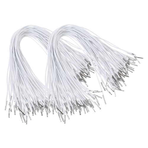 Mikinona 200 Stück Elastische Schnur mit Metallenden Runde Kordel für Bastelarbeiten Masken Partyhüte und Notizbuchprojekte Vielseitige DIY Lösungen Weiß Mikinona 200 Stück Elastische Schnur mit Metallenden Runde Kordel für Bastelarbeiten Masken Partyhüte und Notizbuchprojekte Vielseitige DIY Lösungen Weiß von Mikinona