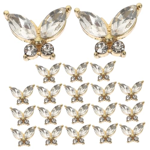 Mikinona 20Stücke Schmetterling Nageldekorationen aus Glitzer Charms für Maniküre für Falschnägel DIY Nail Art und Besondere Anlässe Mikinona 20Stücke Schmetterling Nageldekorationen aus Glitzer Charms für Maniküre für Falschnägel DIY Nail Art und Besondere Anlässe von Mikinona