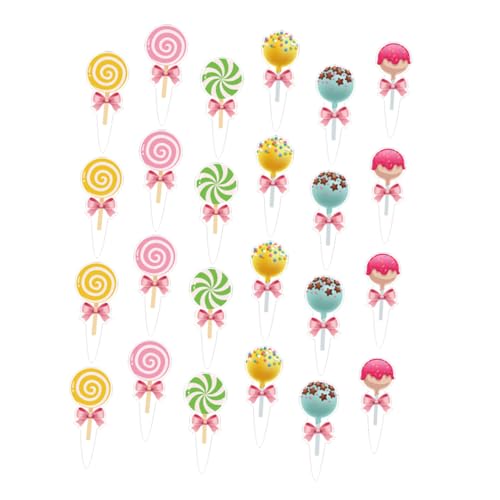 Mikinona 24 Stück Teiliges Cake Decor Lollipop Cupcake Picks aus Hochwertigen Materialien Langlebig und Sicher Praktische Tortendeko für Geburtstags und Kinderpartys Mikinona 24 Stück Teiliges Cake Decor Lollipop Cupcake Picks aus Hochwertigen Materialien Langlebig und Sicher Praktische Tortendeko für Geburtstags und Kinderpartys von Mikinona