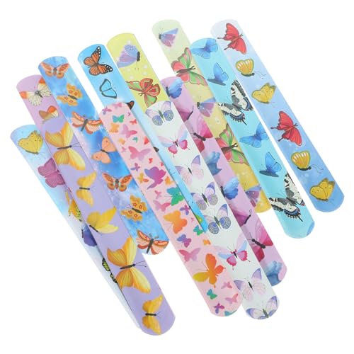 Mikinona 24 Stück Teiliges Schnapparmband mit Schmetterlings Motiven Flexible und Elastische Klatscharmbänder für Kindergeburtstag Party Mitgebsel Leichte Sichere Armbänder mit Glatten Mikinona 24 Stück Teiliges Schnapparmband mit Schmetterlings Motiven Flexible und Elastische Klatscharmbänder für Kindergeburtstag Party Mitgebsel Leichte Sichere Armbänder mit Glatten von Mikinona