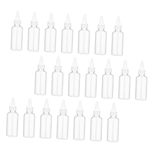 Mikinona 25 Stück Teiliges Nachfüllflaschen Transparente Kunststoffflaschen mit Spitzem Ausguss Auslaufsichere Quetschflaschen für Lotion Öl und Flüssigkeiten für Reisen und Haushalt von Mikinona