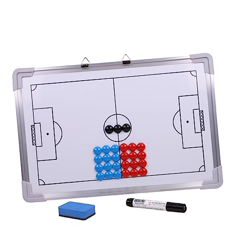 Mikinona 27 Stück Aluminiumlegierung Fußballtaktikbrett Wandmontierbares Magnetisches Trainingsboard mit Kühlschrankmagneten und Radiergummi Stift für Fußballtrainer und Spieler von Mikinona