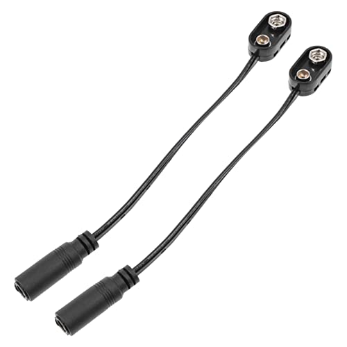 Mikinona 2Stücke Kabel Für Musikinstrumente Schwarze Batterieanschlusskabel Mit Hoher Zuverlässige Verbindung Für Musikgeräte Sicherer Austausch Von Alten Kabeln von Mikinona