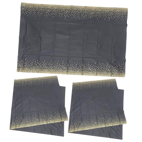 Mikinona 3 Stück Black Gold Pulvertischdecke Herren Glücklich für tischläufer Tischdecken Party-Tischdecke Party-Tischwäsche Tischdecke zum Geburtstagsessen Polyester Mikinona 3 Stück Black Gold Pulvertischdecke Herren Glücklich für tischläufer Tischdecken Party-Tischdecke Party-Tischwäsche Tischdecke zum Geburtstagsessen Polyester von Mikinona