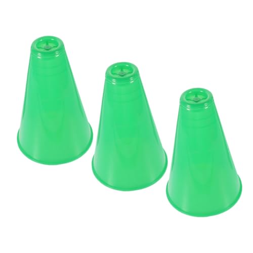 Mikinona 3 Stück Outdoor Lautsprecher Zubehör Tragbares Megaphon Dekorative Megaphone Megaphon Tragbares Kunststoff Hupe Festival Jubelhorn Jubel Requisite Grün Pp von Mikinona