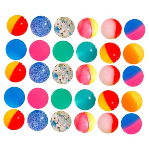 Mikinona 30 Stück Teiliges Bunte Elastische Hüpfbälle aus Weichem Kleine Anti stress spielzeuge für Erwachsene als Mitgebsel für Geburtstage Büro und Spielspaß Unterwegs von Mikinona