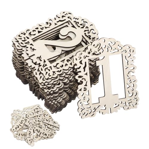 Mikinona 30Stücke Tischnummern Karten mit Halter für Hochzeiten und Lesbare Sitznummern für Tischdekoration zu Installieren Design von Mikinona