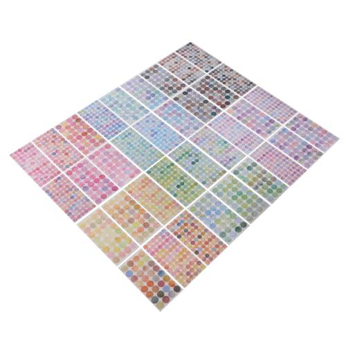 Mikinona 36 Blatt Bunte Runde Punktaufkleber Selbstklebend Farbige Dot Sticker für Schule Büro Kalender Kleine Etiketten zum Beschriften und Markieren Ablösbar ohne Rückstände Vielseitig von Mikinona