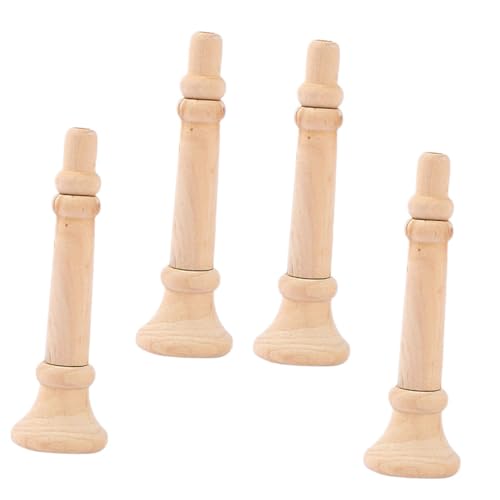 Mikinona 4 Stück Holzhornspielzeug Weihnachtsbasteln Für Weihnachtskunst Und Handwerk Für Holzmusikhörner Hornspielzeug Handbemaltes Hornhandwerk Graffiti Holz Graffiti Hörner von Mikinona