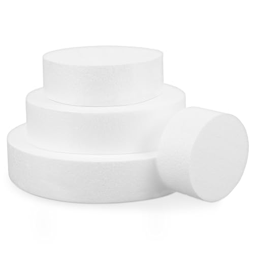 Mikinona 4 Stück Schaumstoff-Kuchenform Kuchenattrappen Kuchen-Dummy Schaumstoffattrappen für Kuchen Mini Kuchen verzieren Modelle zum dekorieren von Kuchen Kuchenfotografie -Requisite von Mikinona