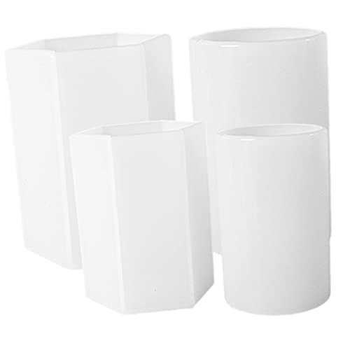 Mikinona 4 Stück Teiliges DIY Kerzen Silikonformen Flexible Wiederverwendbare Gießformen für Sechseckige und Runde Säulenkerzen Einfach zu Entformen Geeignet für Anfänger und Kreative Mikinona 4 Stück Teiliges DIY Kerzen Silikonformen Flexible Wiederverwendbare Gießformen für Sechseckige und Runde Säulenkerzen Einfach zu Entformen Geeignet für Anfänger und Kreative von Mikinona